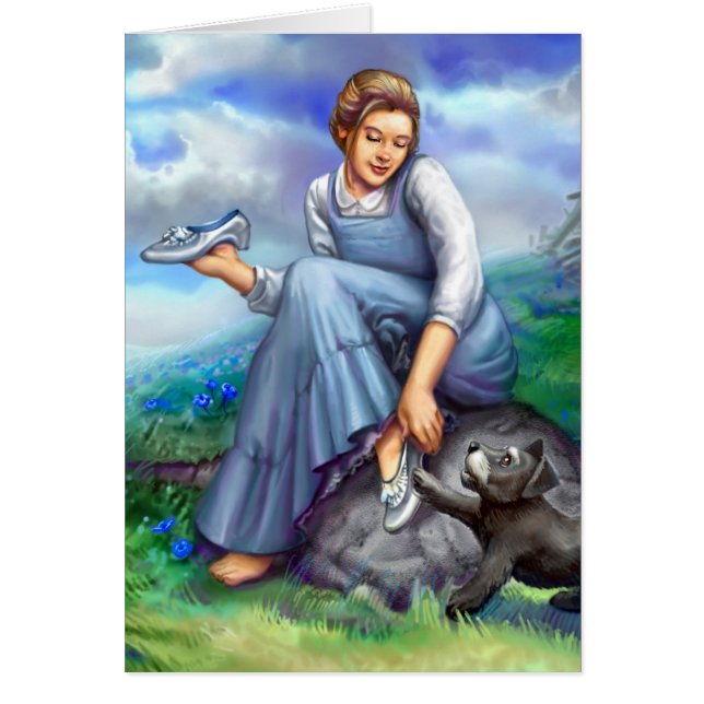 Cartão Dorothy e os calçados de prata (Frente)