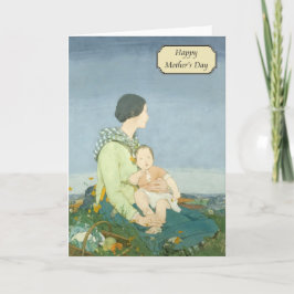 Cartão Dorothy Webster Hawksley - dia das mães do vintage