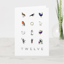 Cartão dos 12 Dias de Natal