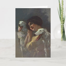 Cartão dos amigos do Borzoi