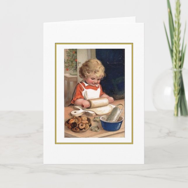 Cartão dos biscoitos do Natal do fazer (Frente)