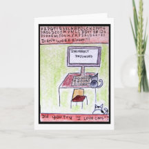 Cartão dos cabouqueiros do gato