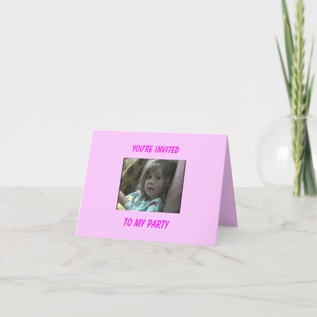 Cartão dos convites de Annie - personalizado (Frente)