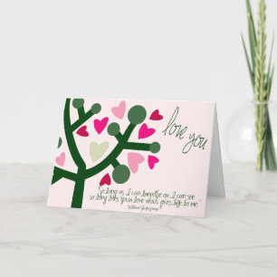 Cartão dos corações do amor dos namorados de