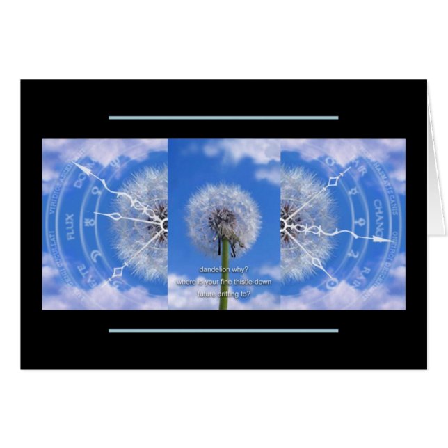 Cartão dos dentes-de-leão (Frente Horizontal)