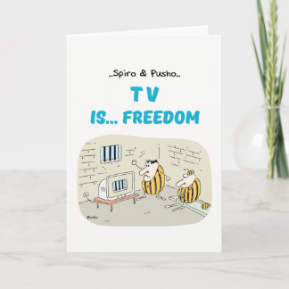 Cartão dos desenhos animados das citações da tevê