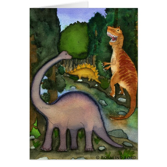 Cartão dos dinossauros (Frente)