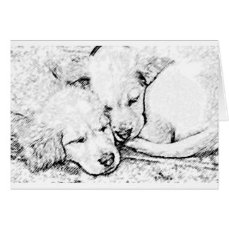 Cartão dos filhotes de cachorro