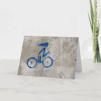 Cartão dos grafites do ciclista