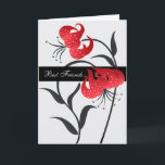 Cartão dos melhores amigos<br><div class="desc">Este cartão dos melhores amigos é perfeito dar ao amigo masculino ou fêmea. Pétalas ilustradas gostosos e folhas do encurvamento em um fundo cinzento neutro. Este cartão é igualmente perfeito para a simpatia,  o aniversário,  o dia das mães,  o incentivo e os muitos outros eventos e ocasiões.</div>