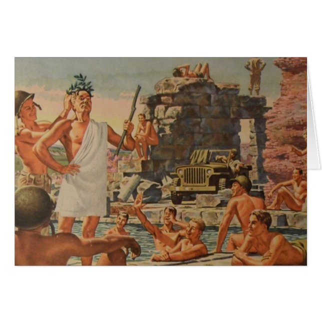 Cartão dos meninos do corpo do tanque (Frente horizontal)