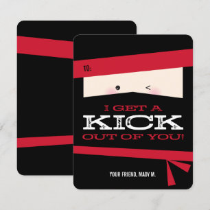 Cartão dos namorados da sala de aula do karaté