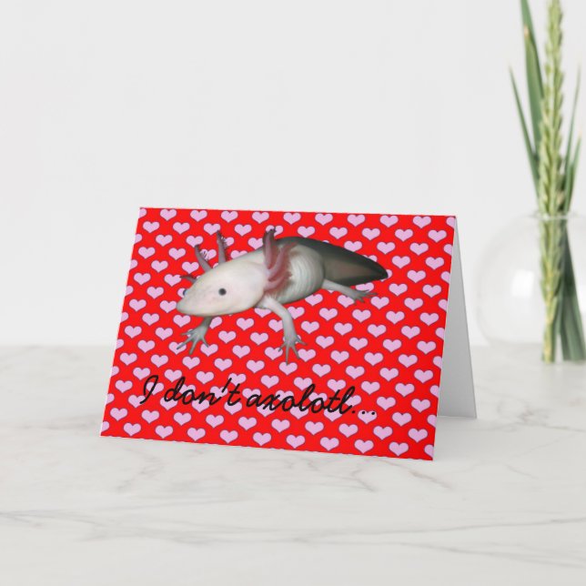 Cartão dos namorados do Axolotl (Frente)