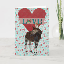 Cartão dos namorados do coração do OKAPI & da