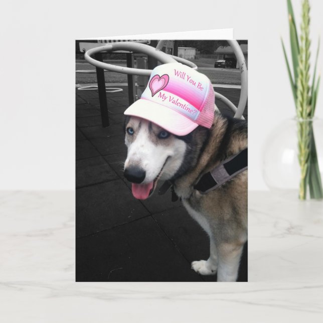 Cartão dos namorados do rouco Siberian (Frente)