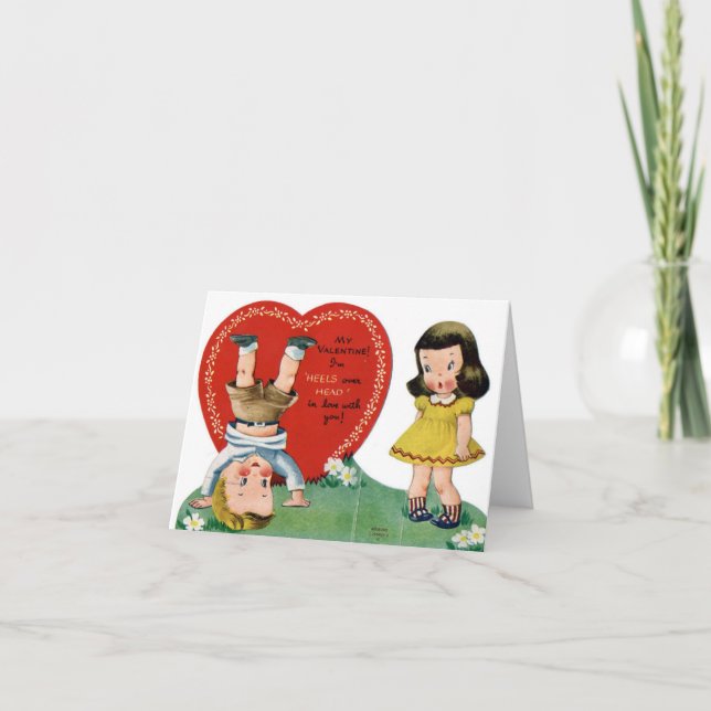 cartão dos namorados do vintage (Frente)