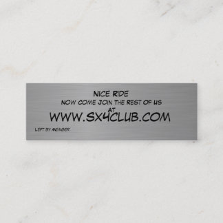 Cartão dos observadores SX4