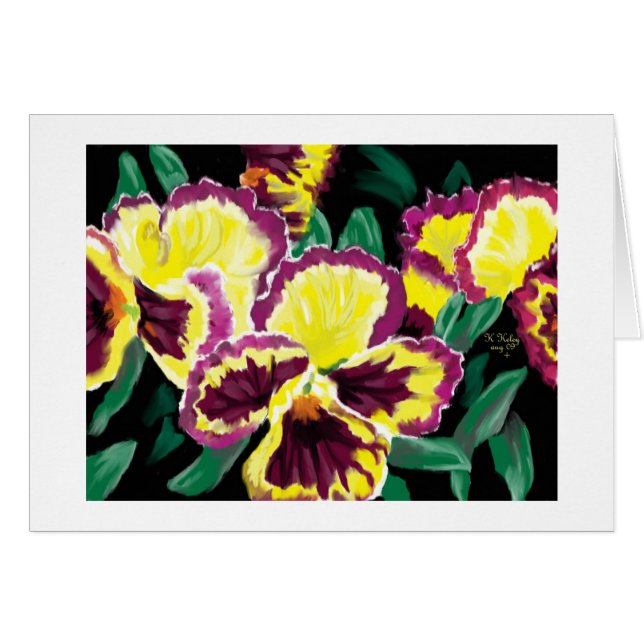 Cartão dos Pansies (Frente Horizontal)