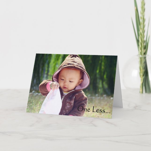 Cartão dos parabéns da adopção (Frente)