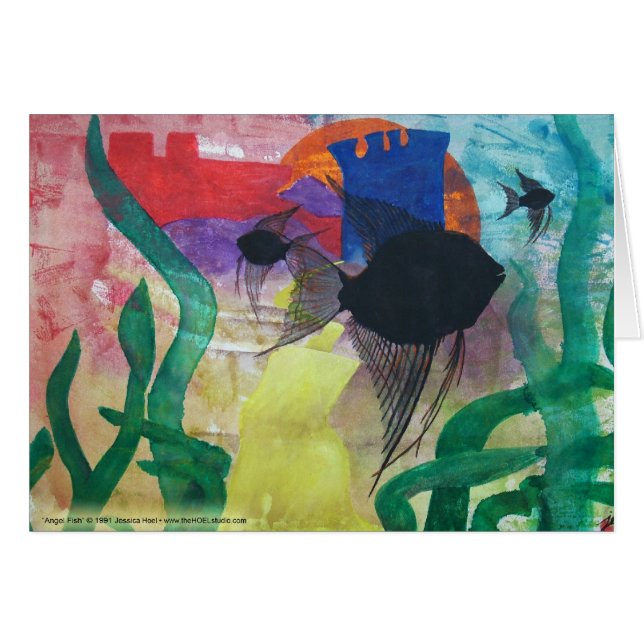 Cartão dos peixes do anjo (Frente Horizontal)