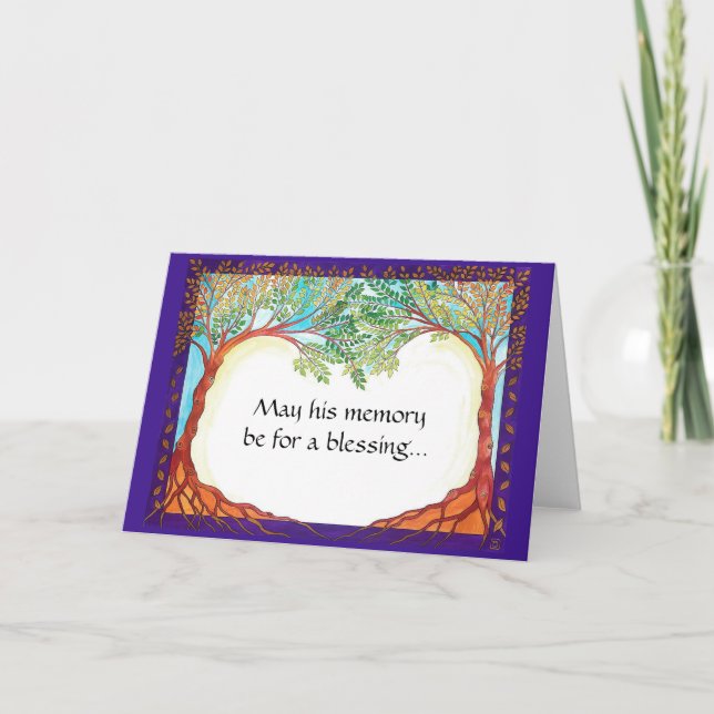 Cartão dos pêsames para um homem (Frente)