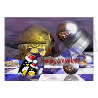 Cartão dos pinguins da ficção científica