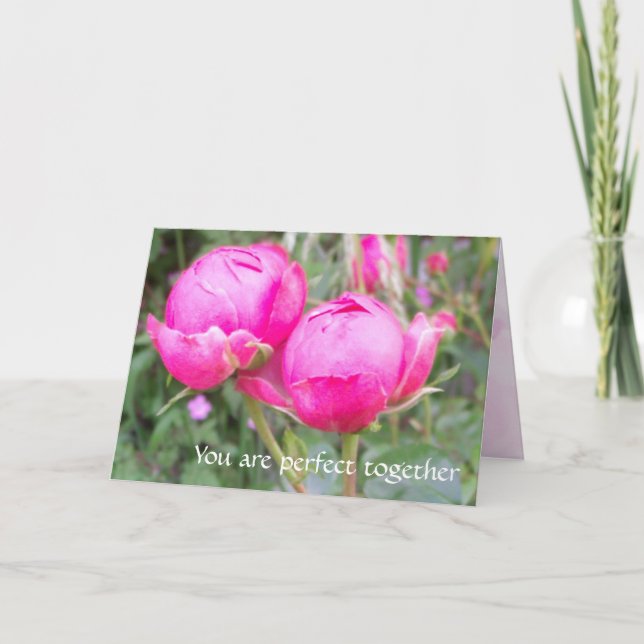 Cartão dos rosas do aniversário (Frente)