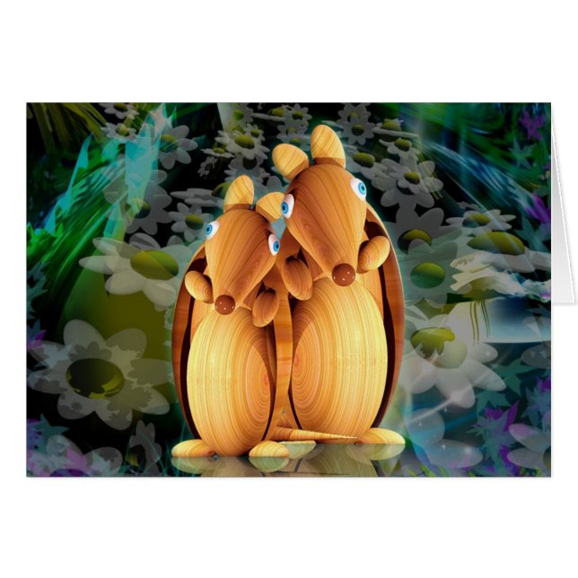 Cartão dos tatus (Frente Horizontal)