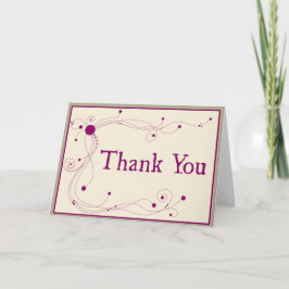 Cartão Dots and Swirls - Thank You card