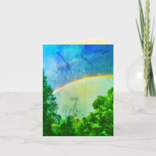 CARTÃO DOUBLERAINBOW VERDE GREETING CARD