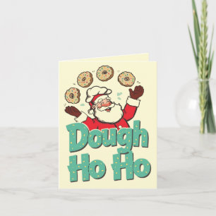 Cartão Dough Ho Ho – Piada engraçada de Natal com Donut