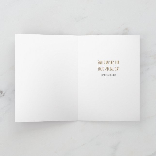 Cartão Doughnut Folded Birthday Card  (Interior)