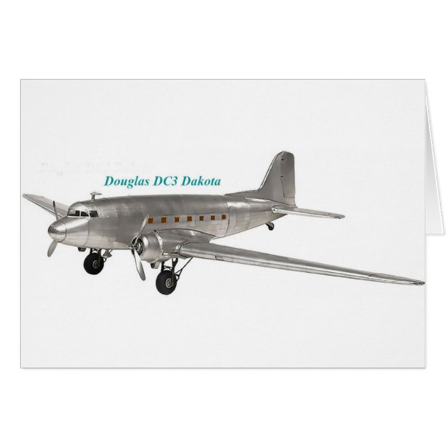 Cartão Douglas DC3 Dakota (Frente Horizontal)