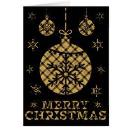 Cartão Dourada e Xadrez preta Corte preto