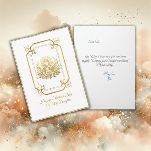 Cartão Dourada Virgem Tom Maria com Dia de as mães infant