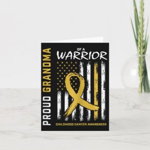 Cartão Dourada Vovó Orgulhosa Conhecimento do Cancer na I