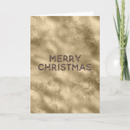 Cartão Dourado Antiguidade Glitter Natal