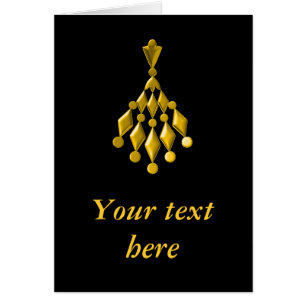 Cartão Dourado candelabro