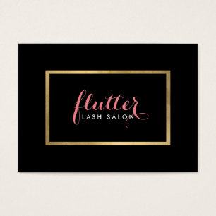 Cartão Dourado cor-de-rosa preto Glam dos cuidado