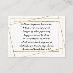 Cartão Dourado da inserção do chá de panela da