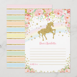 Cartão Dourado da mensagem dos rosas do rosa da