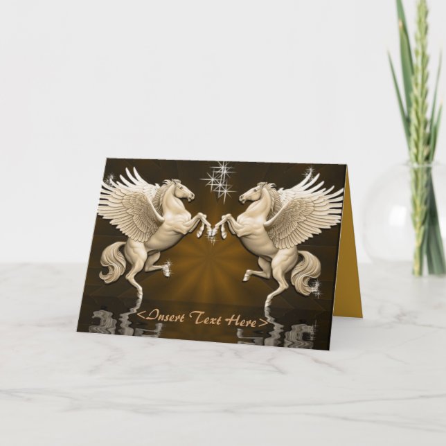 Cartão Dourado das reflexões de Pegasus (Frente)