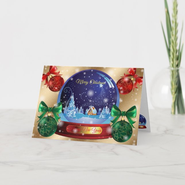 Cartão Dourado de inverno (Frente)