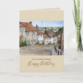 Cartão Dourado Hill, Shaftesbury, Dorset Watercolor Paint