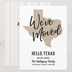 Cartão Dourado Mudado que Mudamos - Mudança do Texas