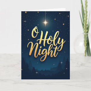 Cartão Dourado Ó Noite Santa