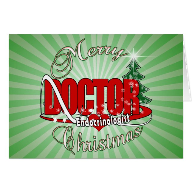 Cartão DOUTOR CHRISTMAS Endocrinologista (Frente Horizontal)