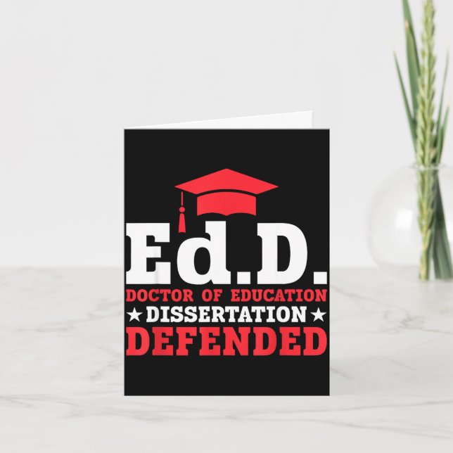 Cartão Doutor em educação dissertação defendida edd (Frente)