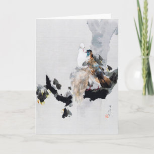 Cartão Dove em uma árvore, Watanabe Seitei