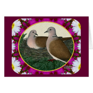 Cartão Dove Nest e Flores